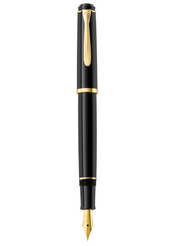 Pelikan P 200 – Federspitze B – schwarz – vergoldet – Patronen