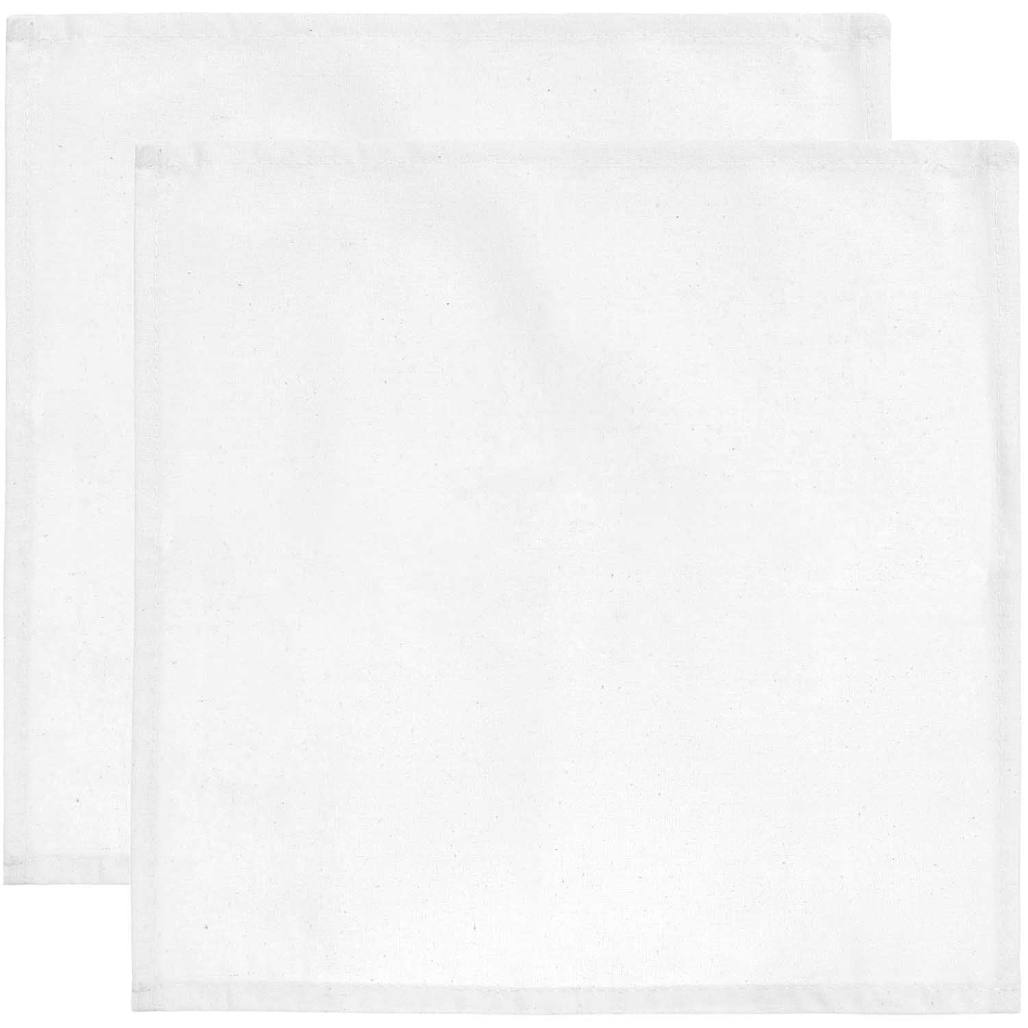 Rico Design Stoffserviette Weiss – 45 × 45 cm, Baumwolle – 2-er-Set