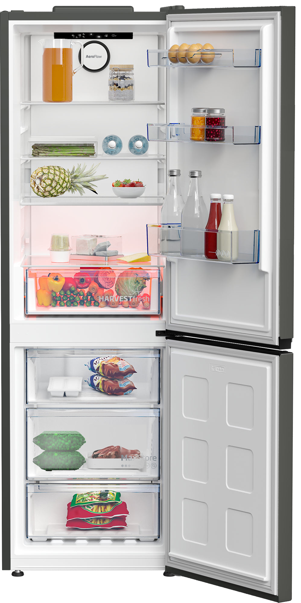 Beko Kühl-Gefrierkombination KG515 – 316 l, 230 V, Energieeffizienzklasse D, 36 dB