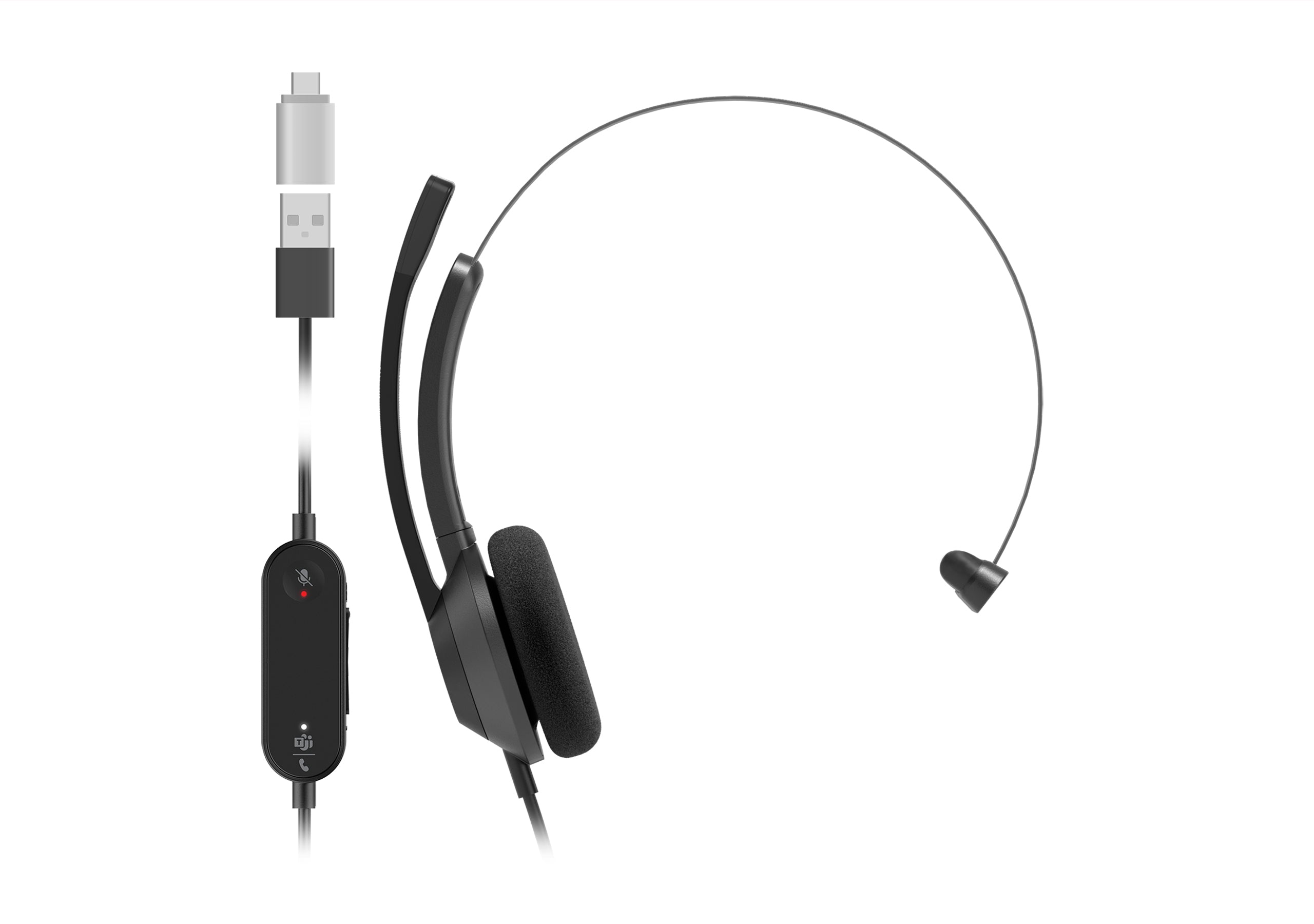 Cisco 321 – Mono Headset – USB-C – für Microsoft Teams – schwarz