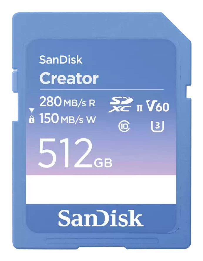 SanDisk Creator SDXC Karte 512 GB – V60, UHS-II
