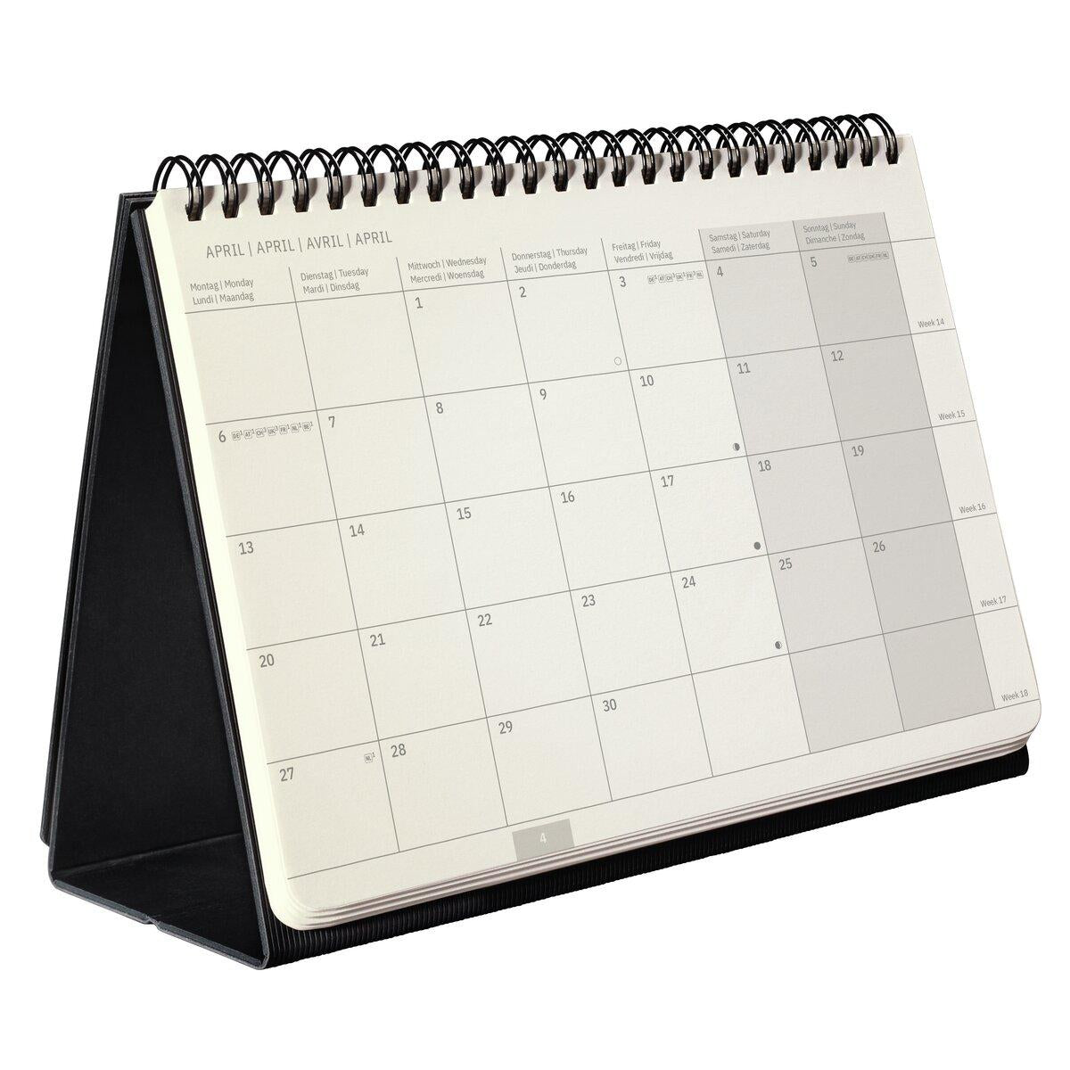 Sigel Conceptum Wochenplaner – 1 Monat/2 Seiten, Spiralbindung, 22 × 21,3 cm, mit Ständer, Jan–Dez 2026, PEFC