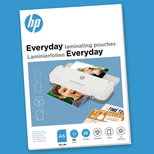 HP Selbstlaminierfolien A6 – 80 µm, glänzend, 25 Stück