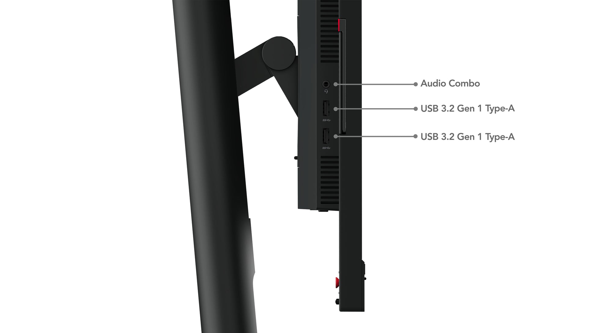 Lenovo ThinkVision T24mv-30 – Monitor, 23,8", IPS, 75 Hz, 250 cd/m², VESA 100 × 100, Raven Black