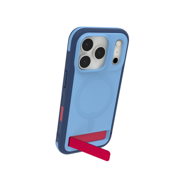 ZAGG Sedona Snap Backcover – für Apple iPhone 17 Pro, MagSafe, mit Ständer, Graphen, Blau, bis 4 m Sturzsicher