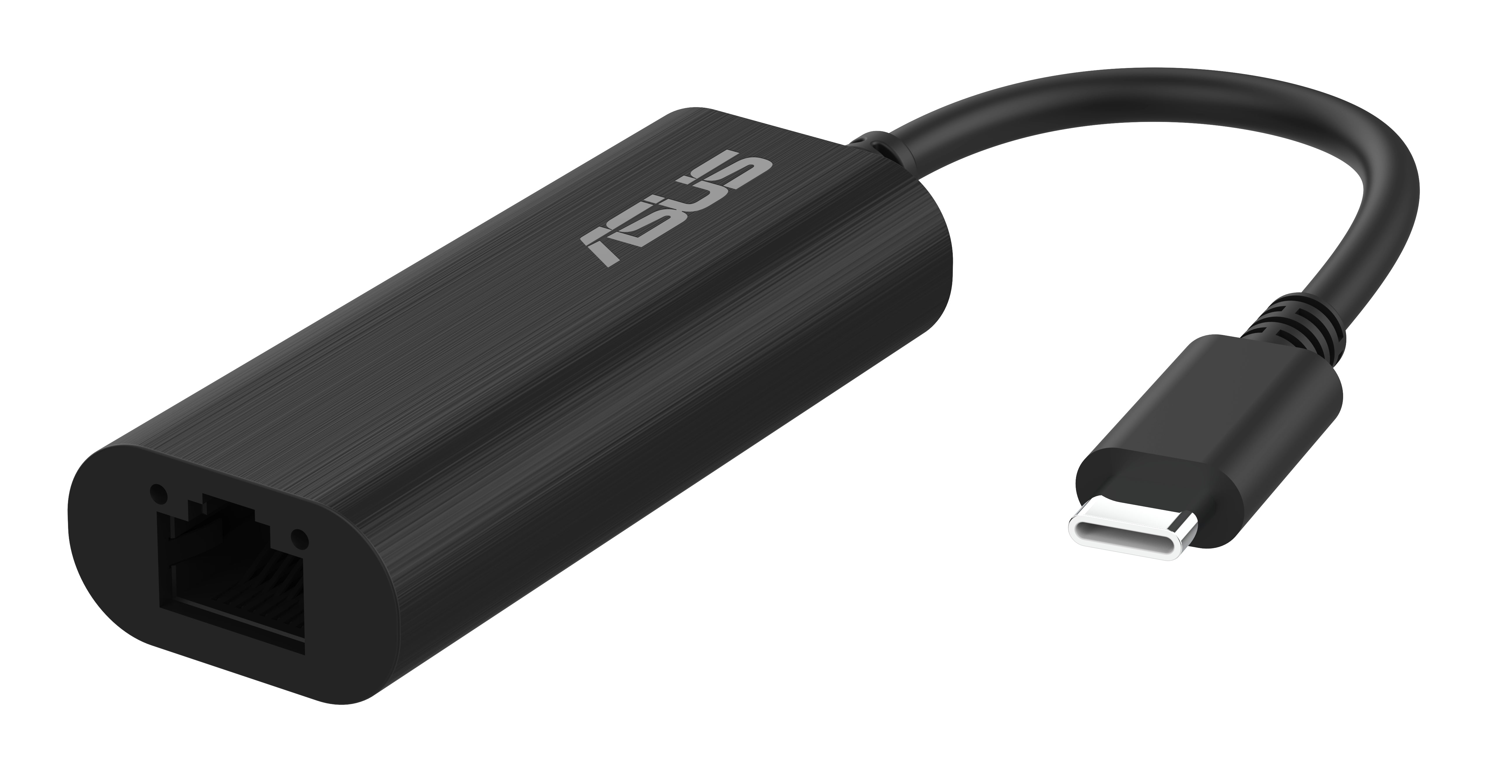 ASUS USB-C2500 V2 Netzwerkadapter USB-C zu RJ-45 – 2,5 Gbit/s, USB 3.2 Gen 1 (5 Gbit/s), 15 cm, Schwarz