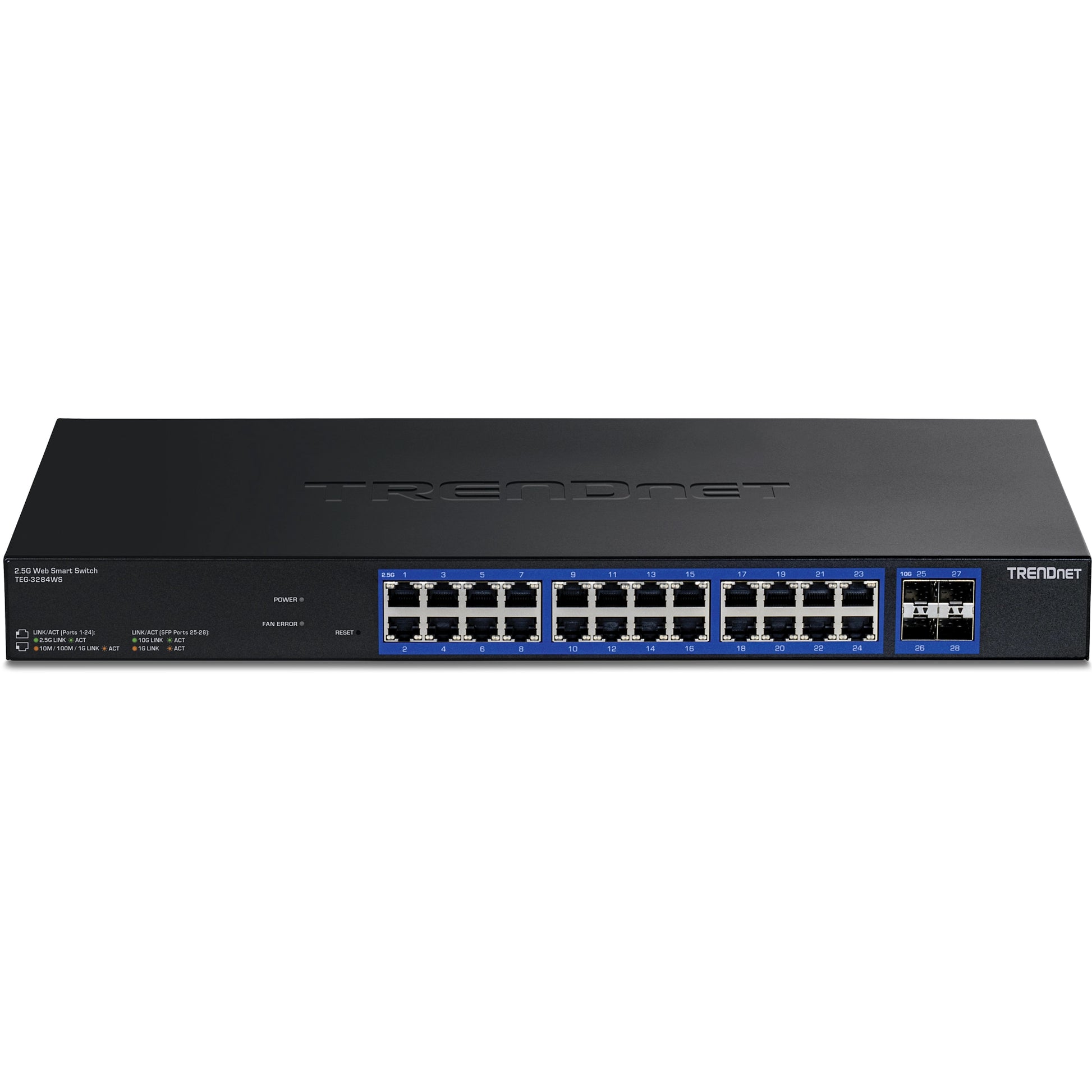TRENDnet TEG-3284WS – Smart L2+ Switch – 24× 2,5G, 4× SFP+, 19", 1U