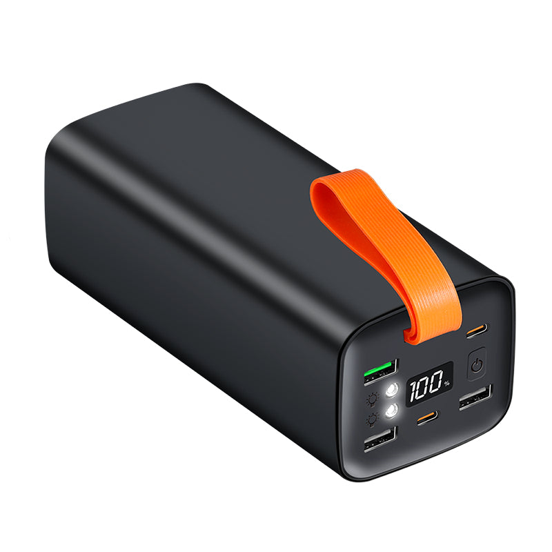 LogiLink Powerbank 50'000 mAh – 100 W PD, 2× USB-C, 3× USB-A, schwarz
