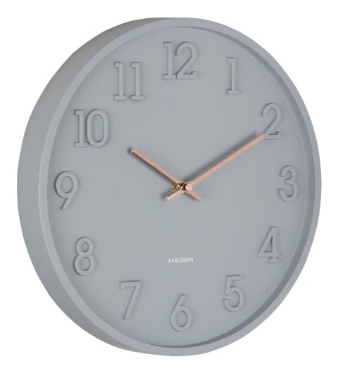 Karlsson Wanduhr Calma – Ø 30 cm, dunkelgrau, Kunststoff