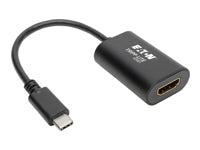 Tripp Lite U444-06N-HD4K6B USB-C zu HDMI Adapter – 4K (4096 × 2160) @ 60 Hz, 0,152 m, HDCP 2.2, Schwarz