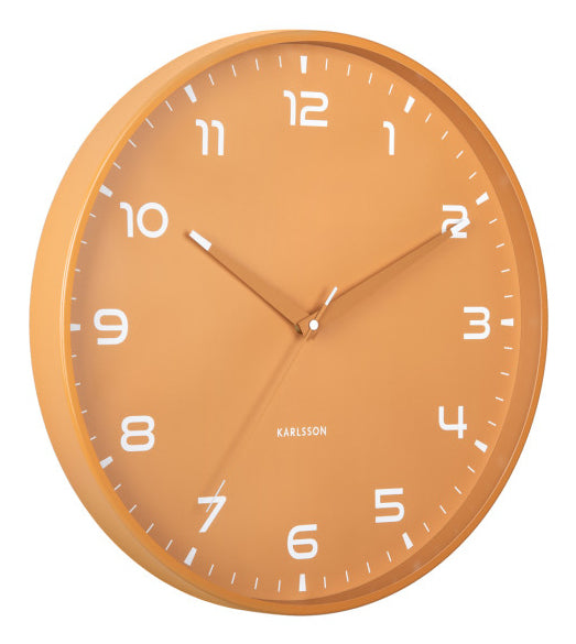 Karlsson Wanduhr Orgullo, Gelb, Aluminium