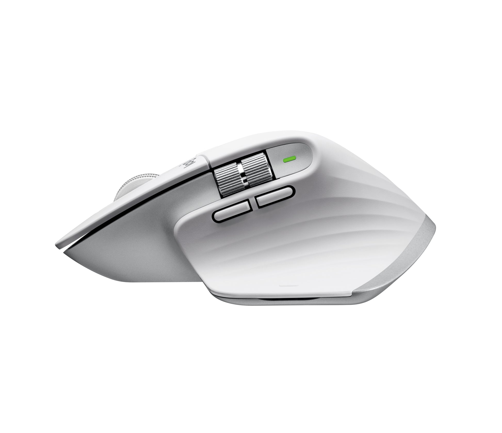 Logitech MX Master 3S Ergonomische Maus – kabellos, 7 Tasten, für Rechtshänder, USB-C-Ladeport, Silber/Weiss