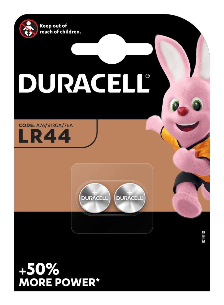 Duracell Knopfzellen LR44, Alkaline, 1,5 V – 2 Stk.