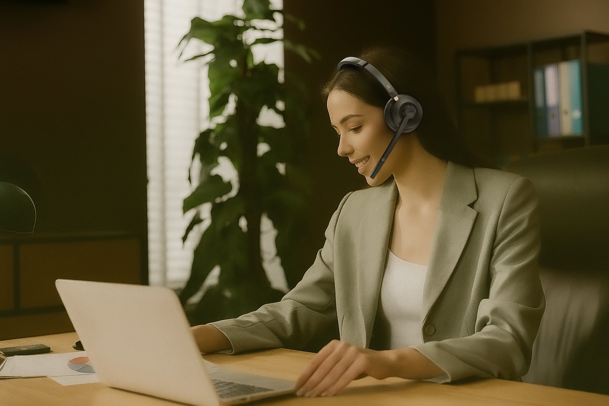 Creative Labs Creative Chat Office-Headset – On-Ear, Stereo, ANC, mit USB-A-Dongle, Schwarz