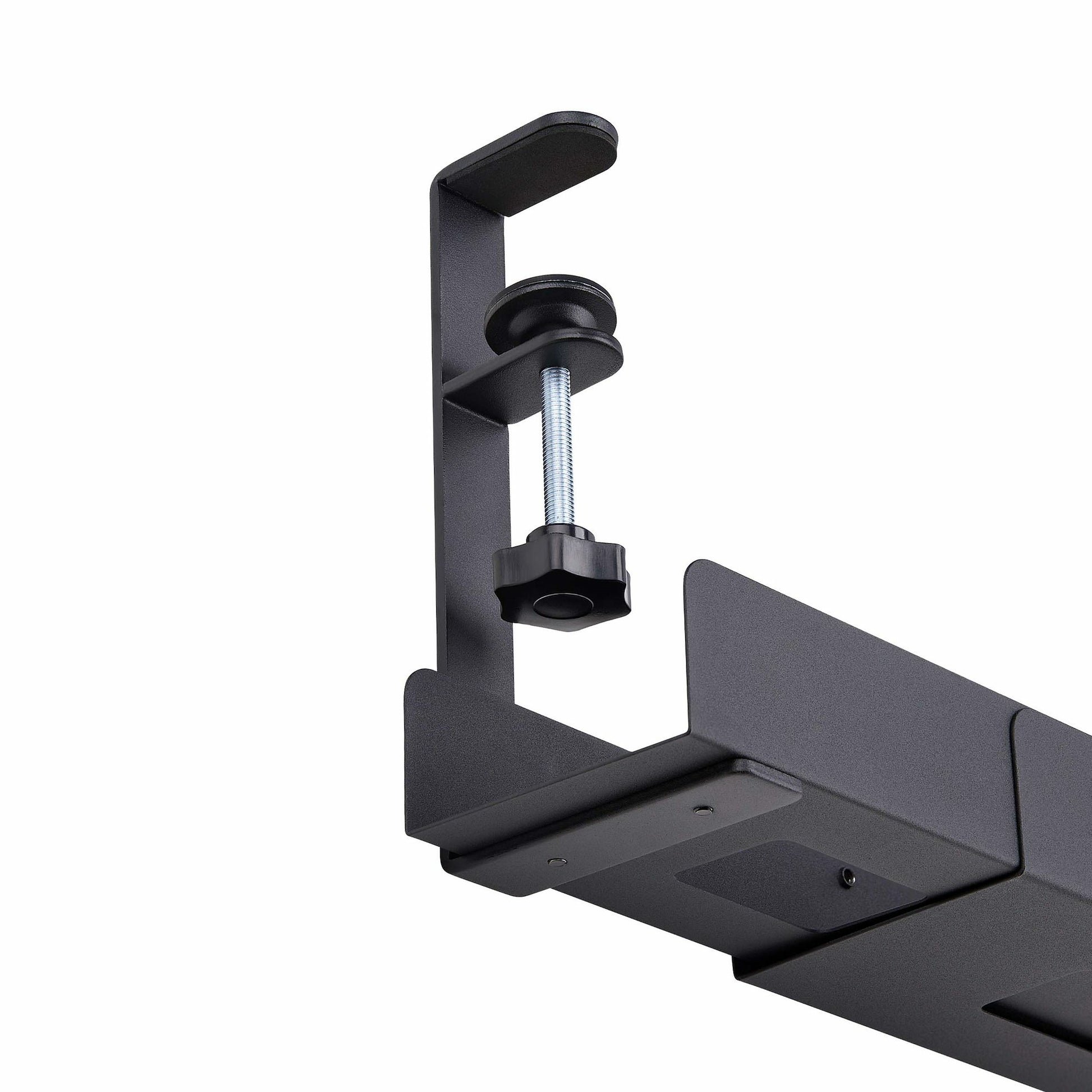 StarTech.com Untertisch-Kabelwanne – 105 × 80 × 207 mm – Stahl – Schwarz, ohne Bohren, 5 kg Traglast