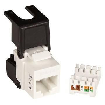Lanview LVN128143 – RJ-45-Kupplung, Cat6 U/UTP, 250 MHz, Flach, Schwarz/Weiss, 1 Stück