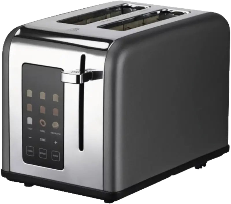 Schneider AG Schneider Toaster SCH-TST-6112D – 2 Scheiben, Digital-Display & Warmhaltefunktion, 815 W – schwarz/silber