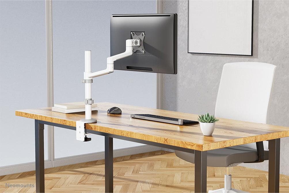 Neomounts DS60-425WH1 – Monitorarm, 1, Tischklemme, bis 27", VESA 75 × 75/100 × 100 mm, 8 kg, weiss