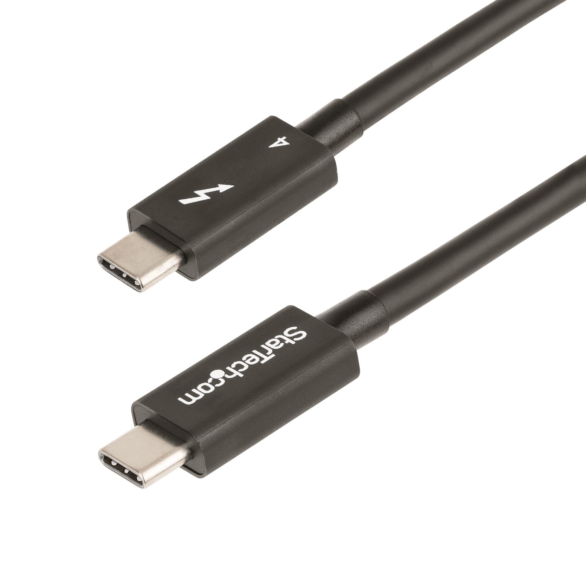StarTech.com Thunderbolt 4 Kabel – 40 Gbit/s – 0,5 m – PD 100 W – Schwarz – für USB4, Thunderbolt 3 und mehr