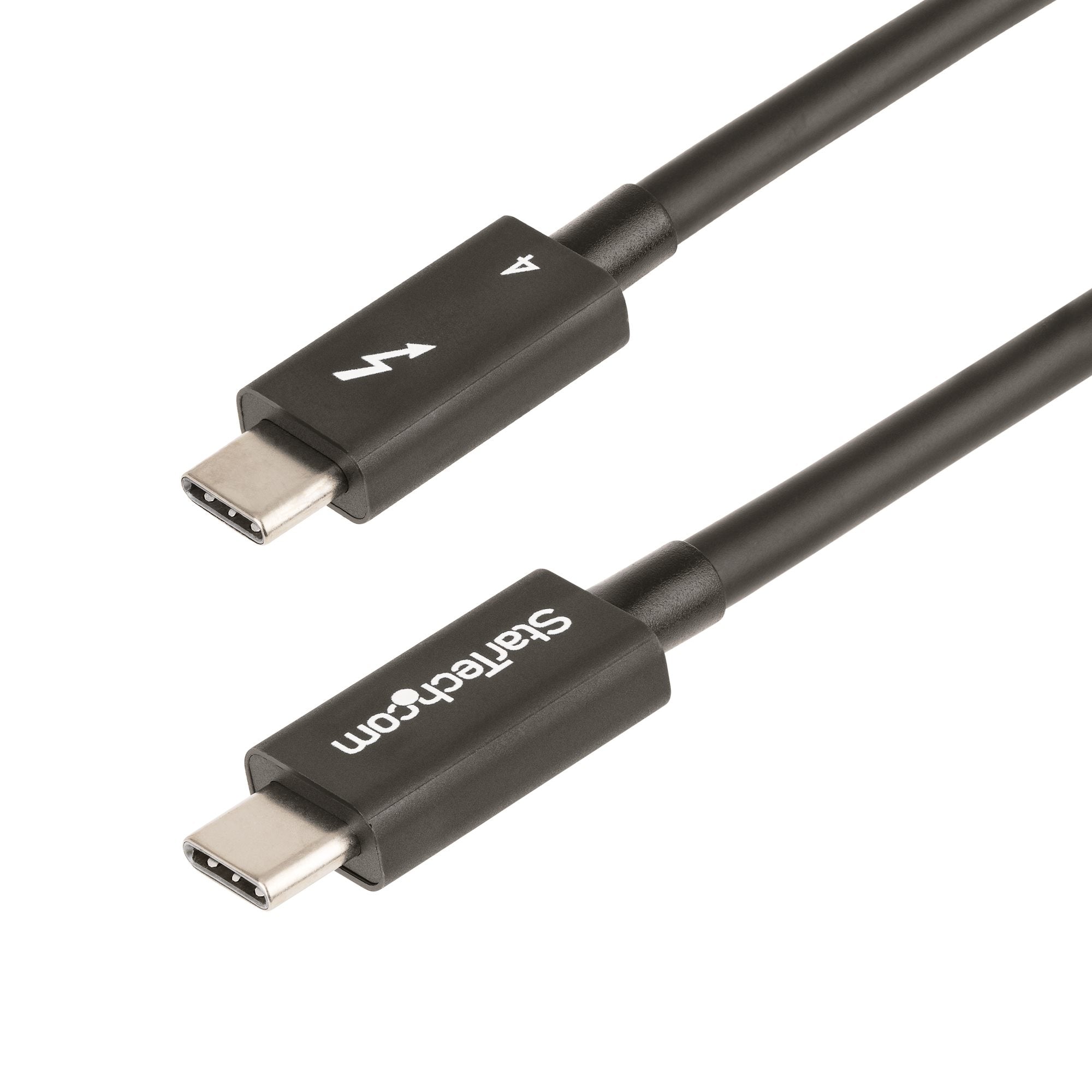 StarTech.com Thunderbolt 4 Kabel – 40 Gbit/s – 0,5 m – PD 100 W – Schwarz – für USB4, Thunderbolt 3 und mehr