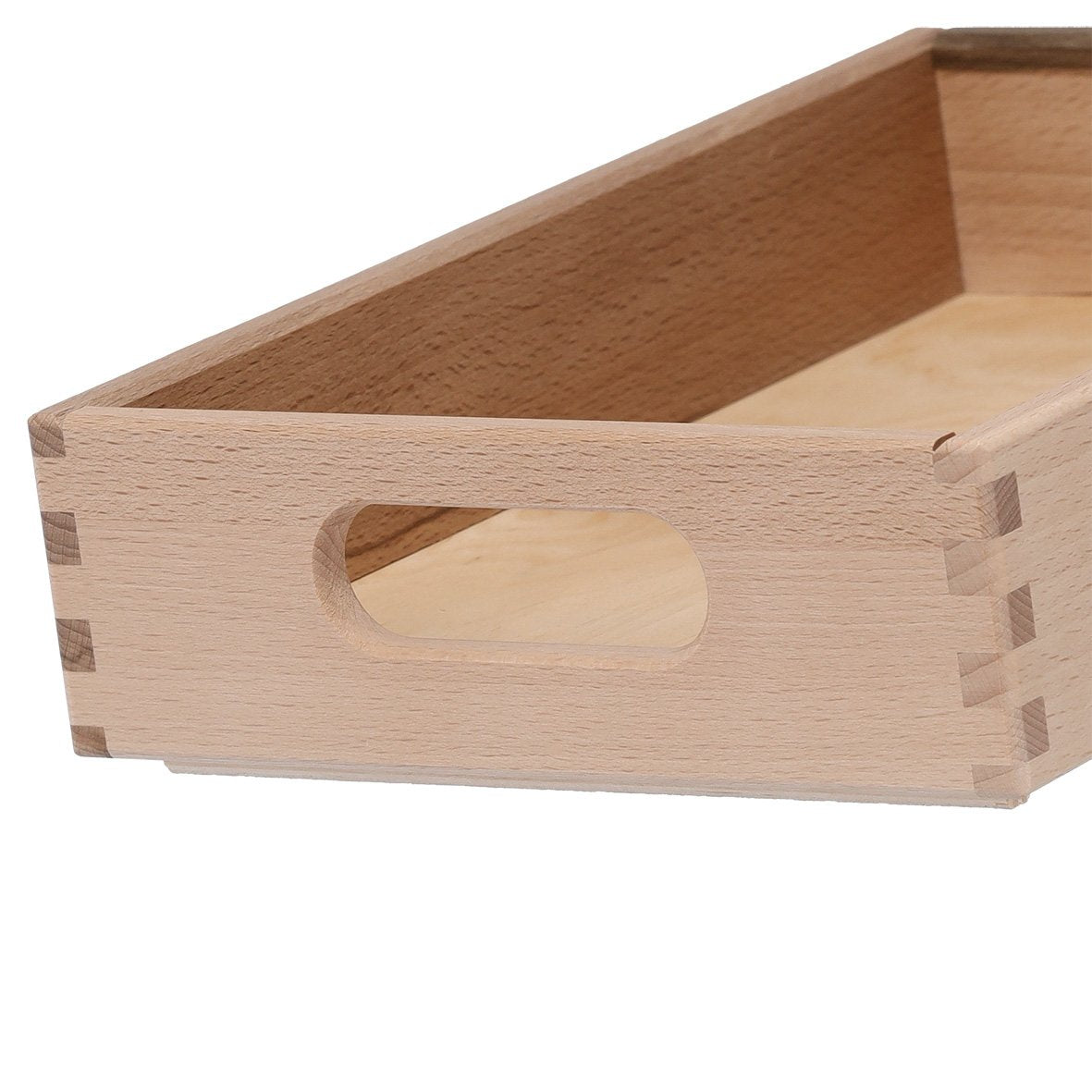 Zeller Present Aufbewahrungsbox (ohne Deckel) – Buche – Braun – stapelbar, mit Griffen – 200 × 70 × 300 mm