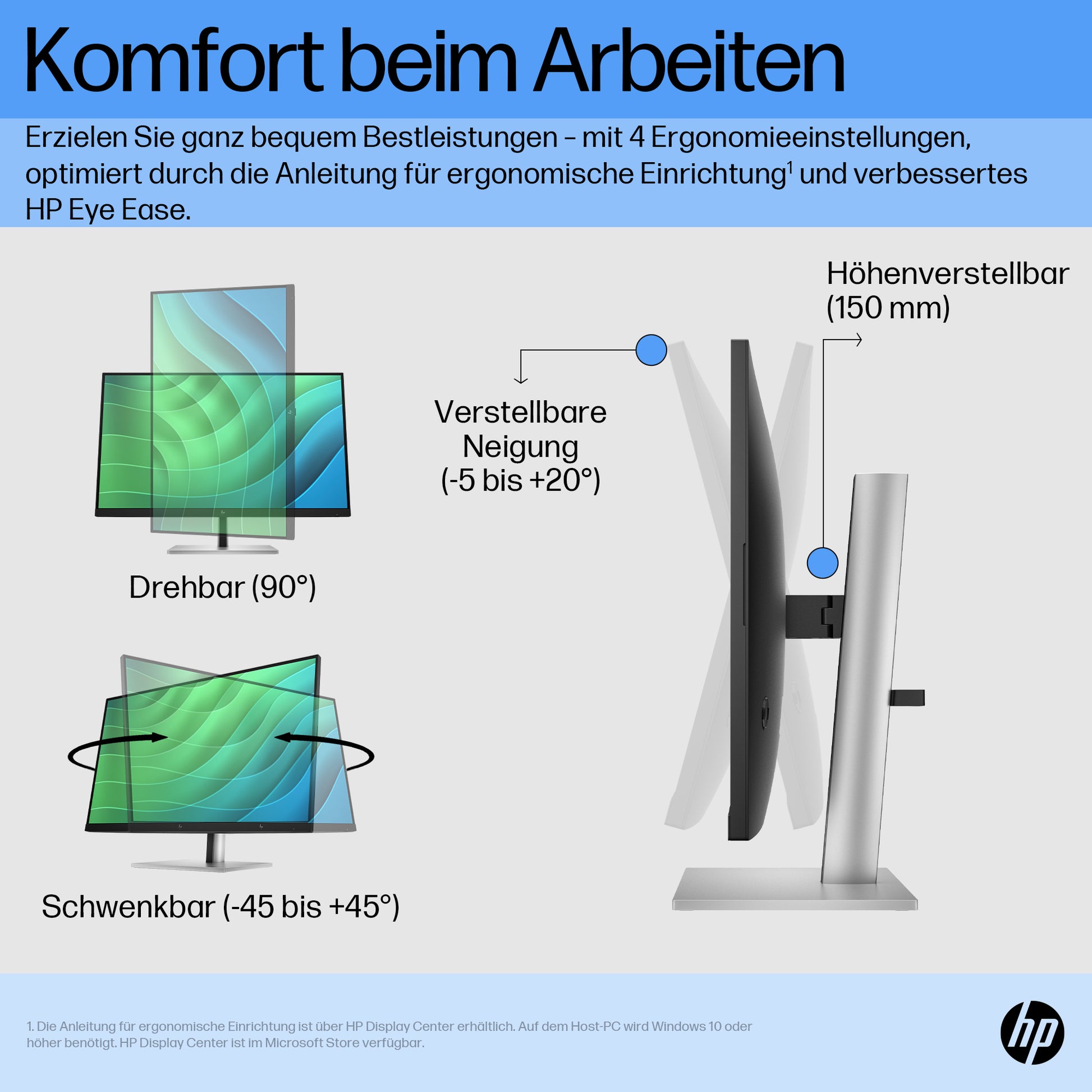 HP E27 G5 – Monitor, 27" 1920 × 1080 (Full HD), IPS, 250 cd/m²
