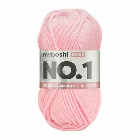 myBoshi Nr.1 Wolle Rose – 50 g, 55 m, Nadel 6 mm, 70% Polyacryl/30% Schurwolle, 1 Stk.
