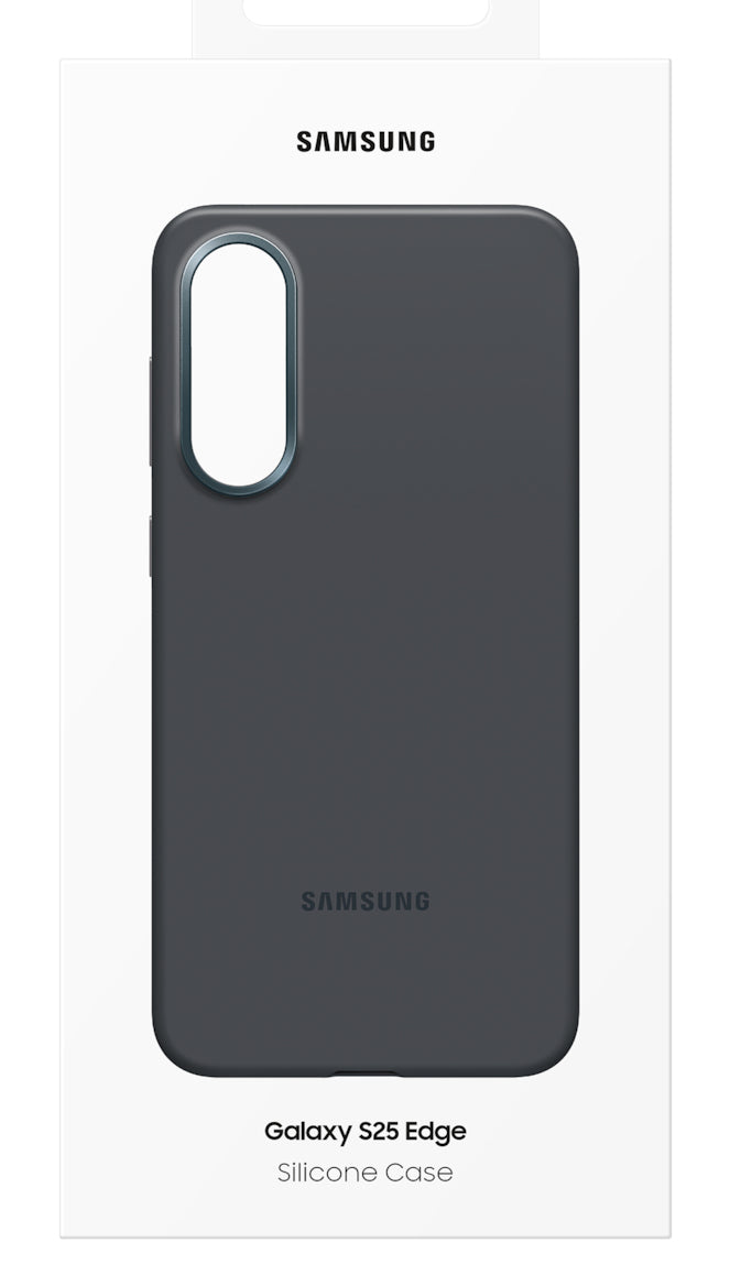 Samsung Backcover – für Samsung Galaxy S25 Edge, Silikon, Schwarz