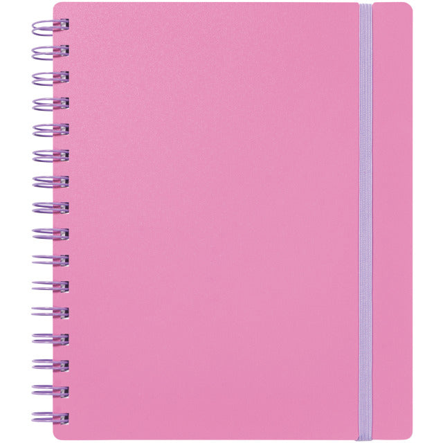 Kolma Collegeblock, Spiralbindung, 100 Blatt, 2-fach gelocht, perforiert, 70 g/m² – Pink/Violett