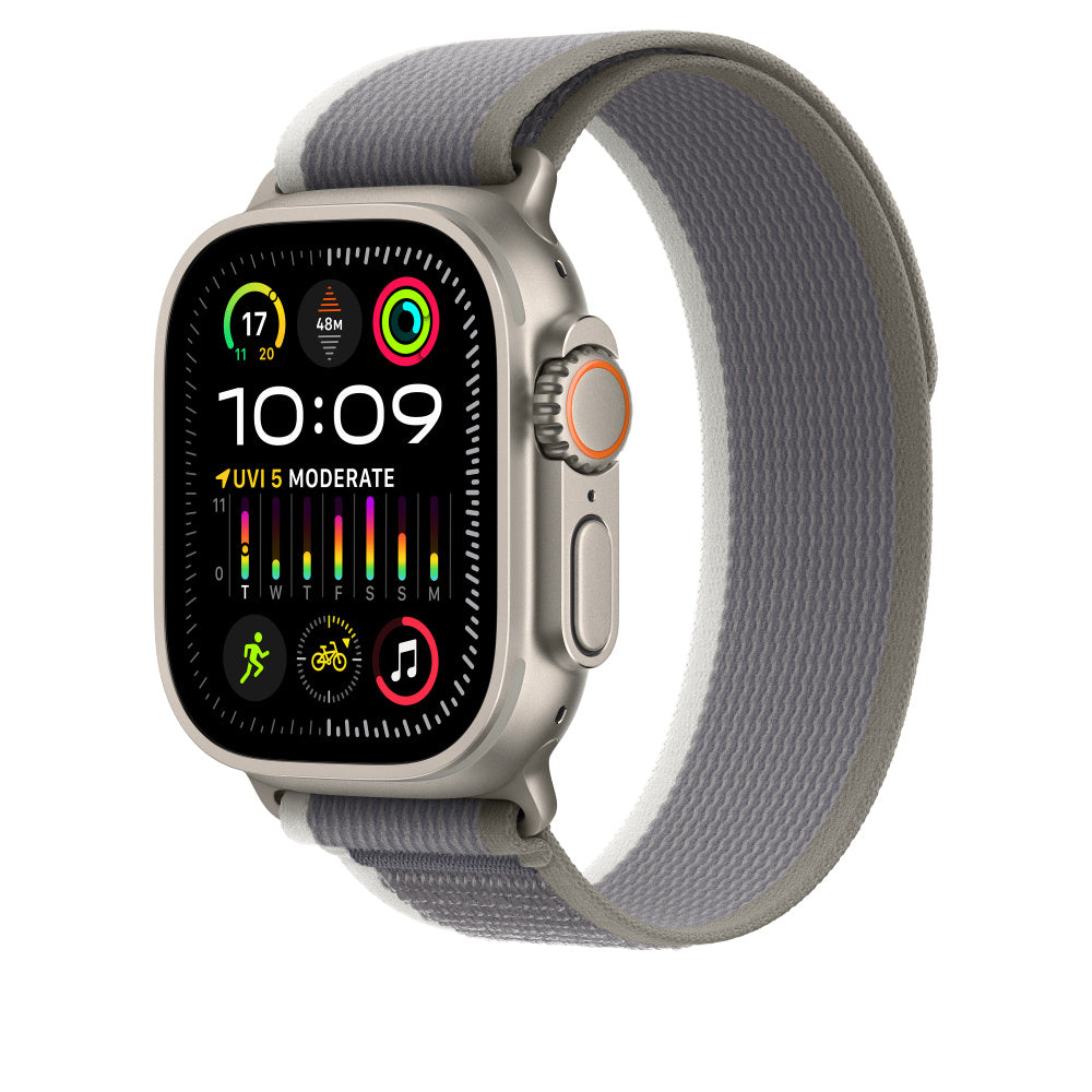 Apple Trail Loop – Grün/Grau, M/L, für Apple Watch 44 mm, 45 mm, 49 mm