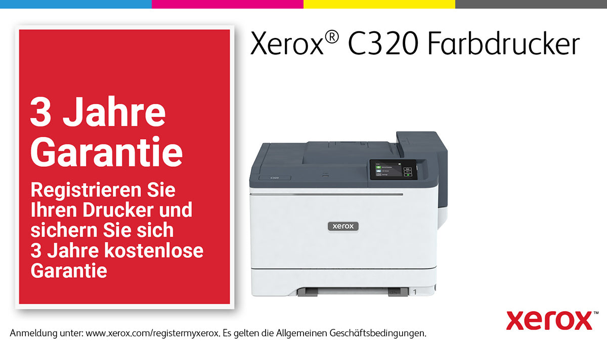 Xerox C320 – A4, Duplex, 33 Seiten/Min., WLAN