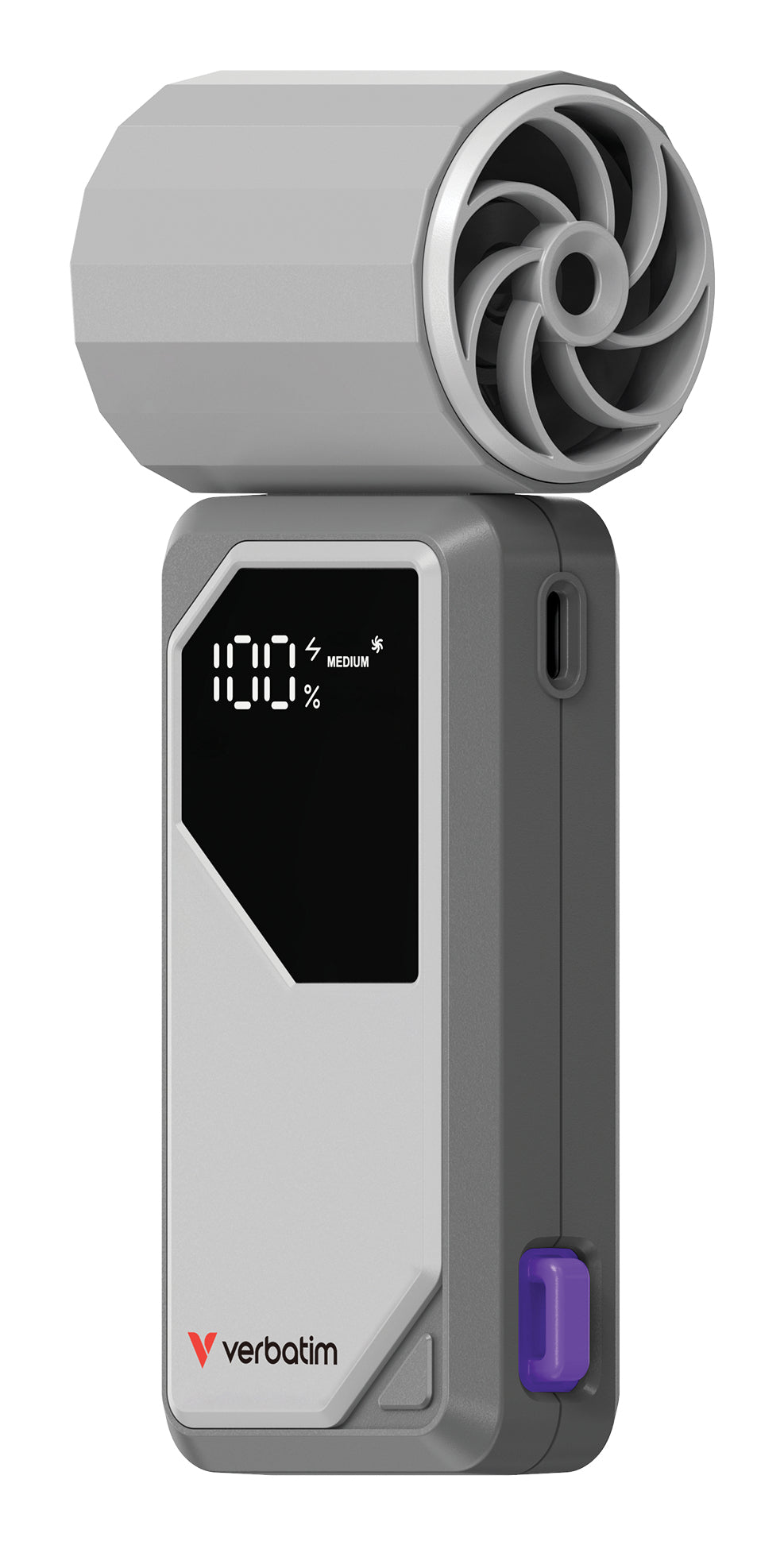 Verbatim Handventilator Cool'n'Go AirJet – 4000 mAh, Grau, Violett