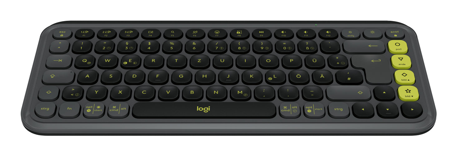 Logitech Pop Icon Keys – Mini Tastatur – Schere – Bluetooth – QWERTZ (DE) – Graphit – Ohne Ziffernblock