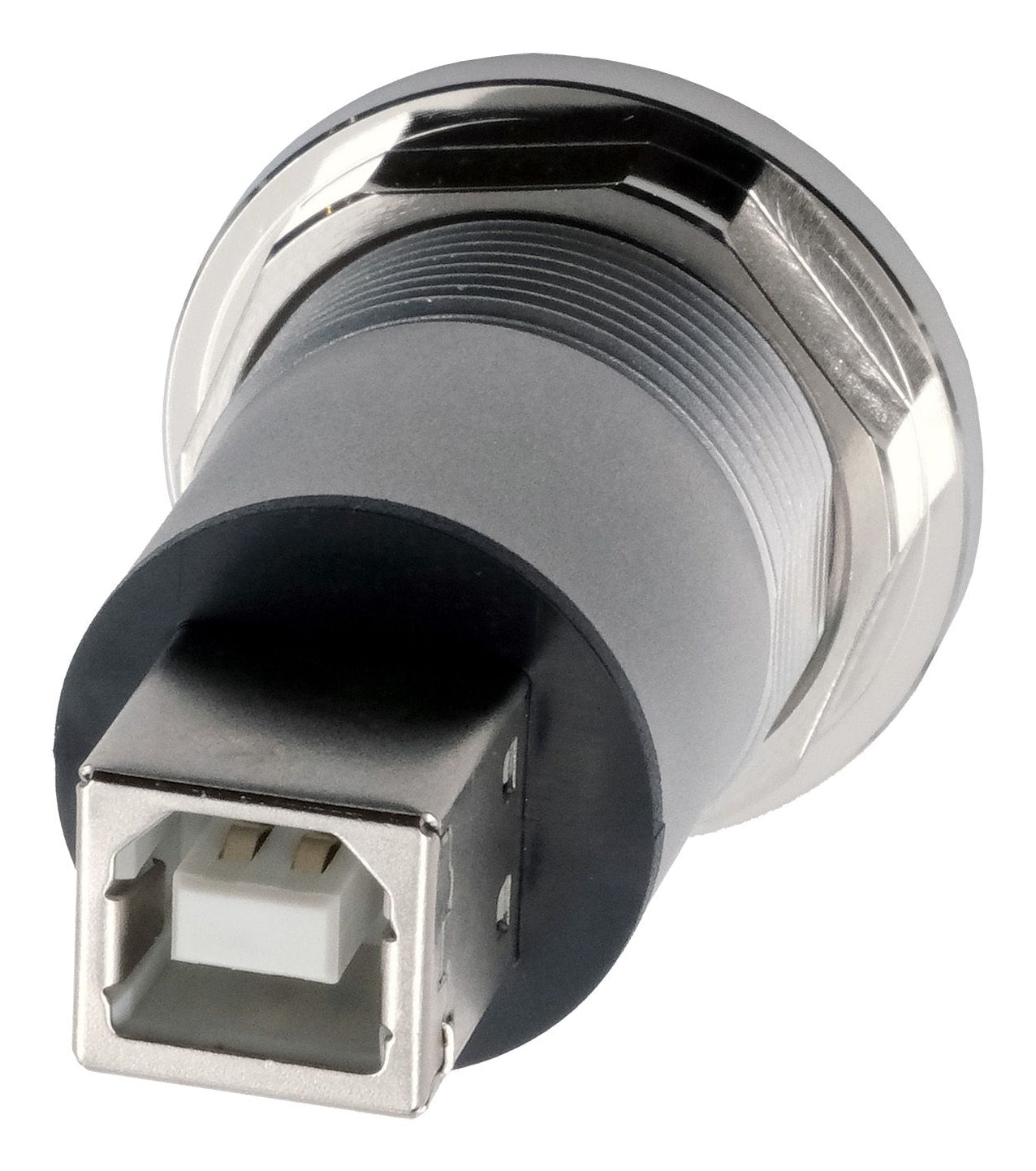 EXSYS EX-49192 Einbau-Adapter USB-B zu USB-B – USB 2.0 (480 Mbit/s), Metallverstärkt, Silber