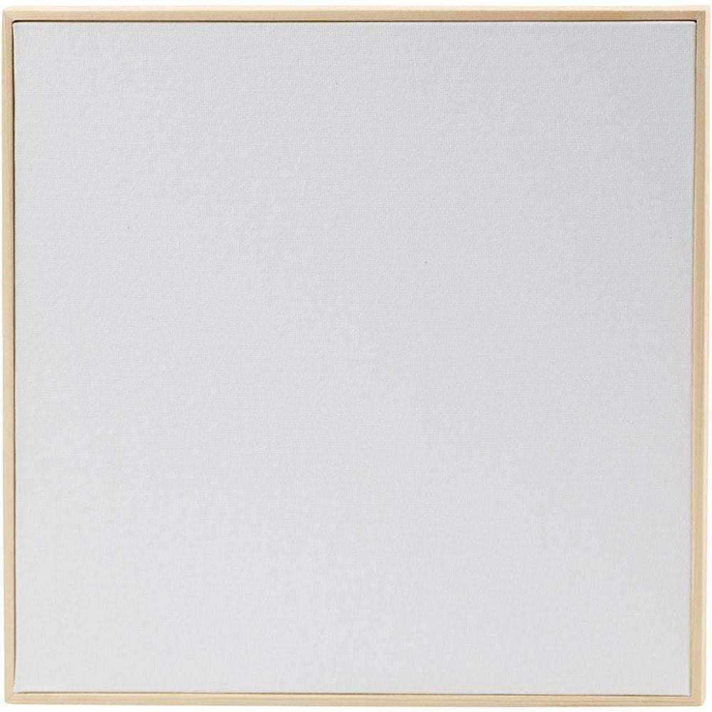 Creativ Company Vorgestreckte Leinwand, Pappe, 30 × 30 cm, Weiss, 10 Stück