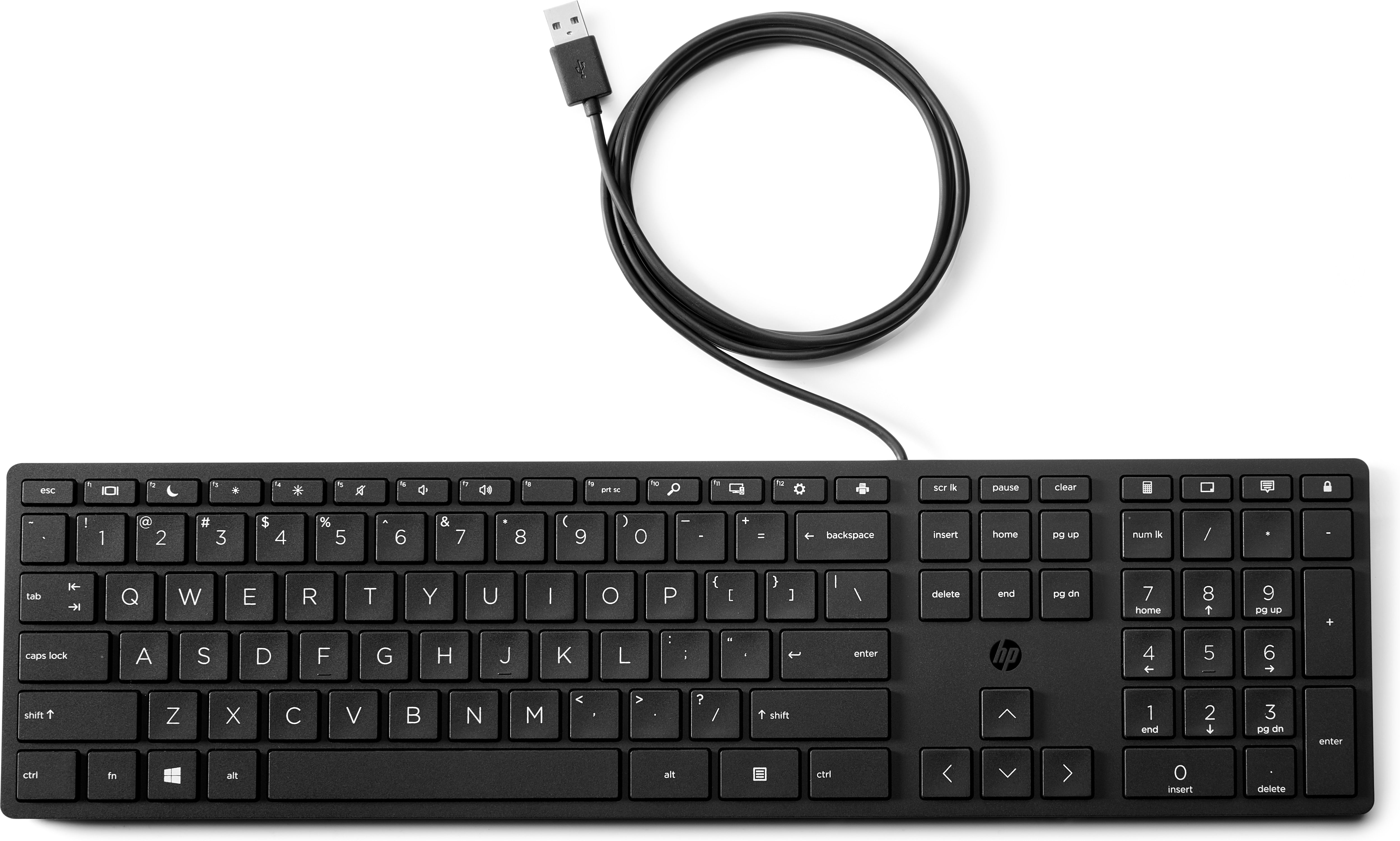 HP 320K – Tastatur – mechanisch – kabelgebunden – QWERTY – Schwarz