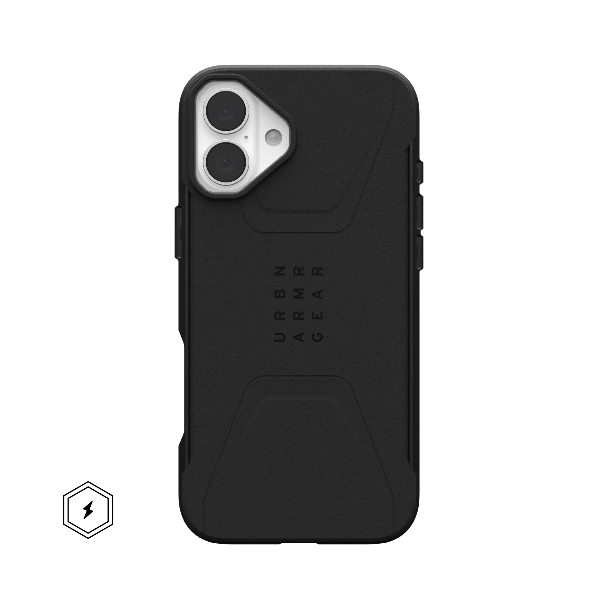 Urban Armor Gear UAG – Backcover Civilian – für Apple iPhone 16 Plus – schwarz – MagSafe-kompatibel