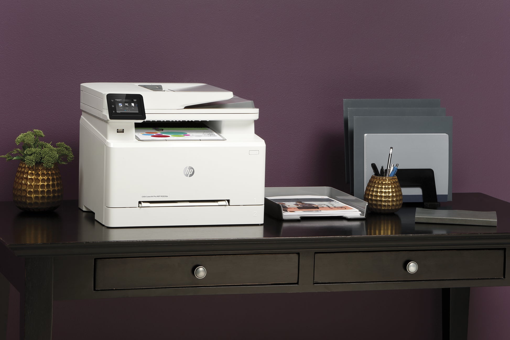 HP Color LaserJet Pro MFP M283fdn – Farblaser-Multifunktionsdrucker, A4, 4-in-1, Duplex, ADF, LAN, AirPrint