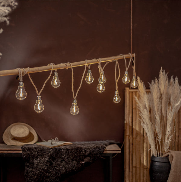 Star Trading Lichterkette Jutta – 4,5 m – 470 lm, 3 W – Warmweiss, 2700 K – IP44 – Netzbetrieb – Beige, PVC