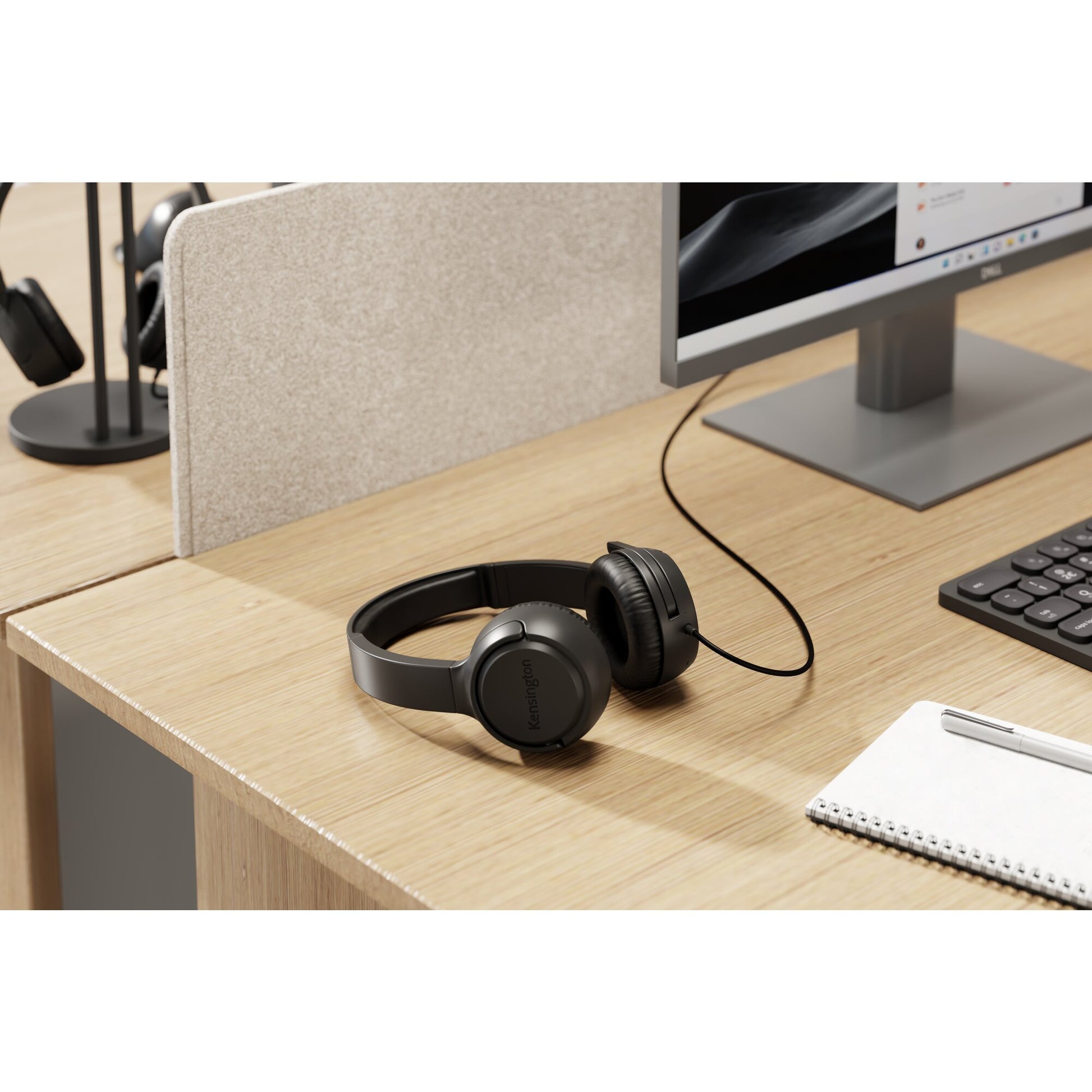 Kensington H950 EQ Office-Headset – On-Ear, Stereo, Kabel (USB-C/USB-A), Schwarz