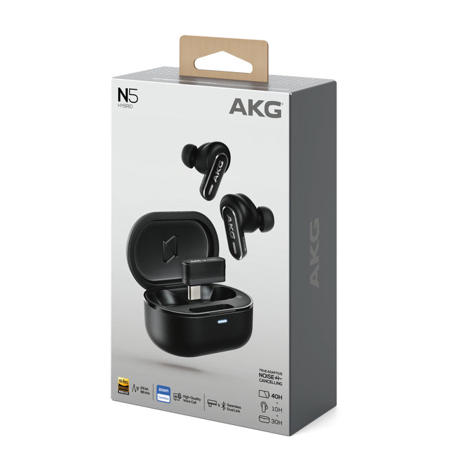 AKG N5 – True Wireless In-Ear Kopfhörer – Bluetooth 5.3, ANC – Schwarz – bis 10 h
