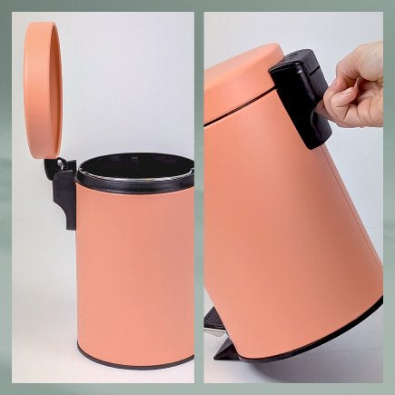 Kela Kosmetikeimer Monaco – 3 l – Metall, rund – Pfirsich