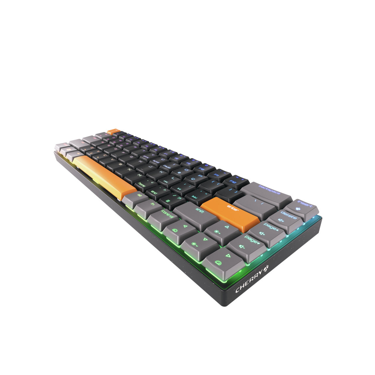 CHERRY MX-LP 2.1 Compact – Tastatur, kabellos (Bluetooth), US-Layout (EN), mechanisch (MX-LP), schwarz