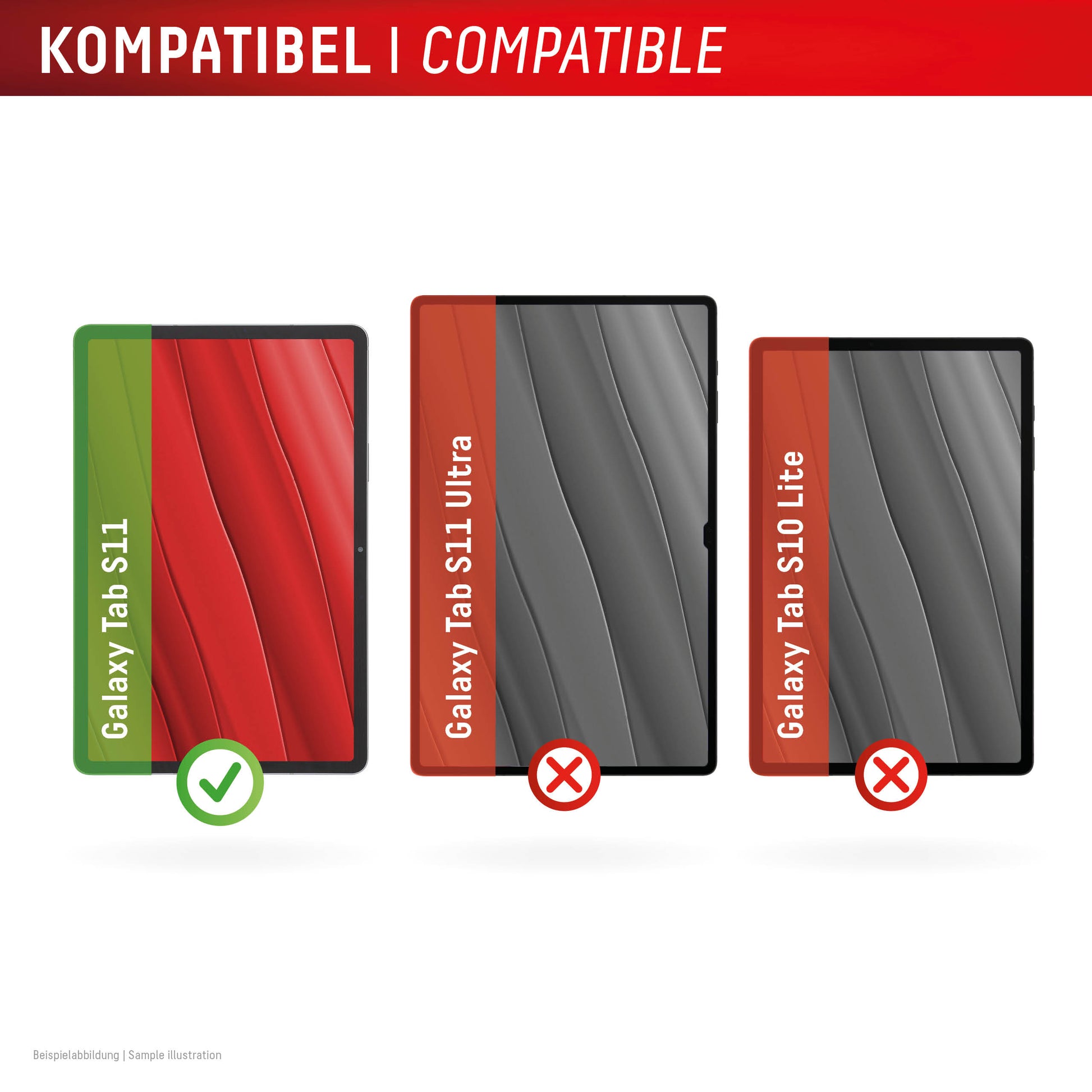 Displex Panzerglas für Galaxy Tab S11 – 9H, Anti-Fingerprint