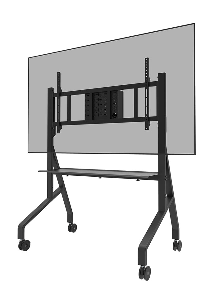 Neomounts FL50-575BL1 – Trolley, höhenverstellbar, für 65–109,8", VESA 100×100–1000×600, bis 125 kg, schwarz