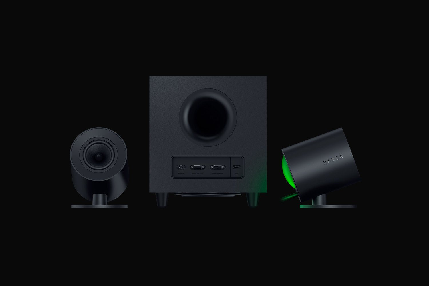 Razer Nommo V2 – PC-Lautsprecher-Set – 2.1, mit Subwoofer, Bluetooth 5.3, USB-A, Schwarz
