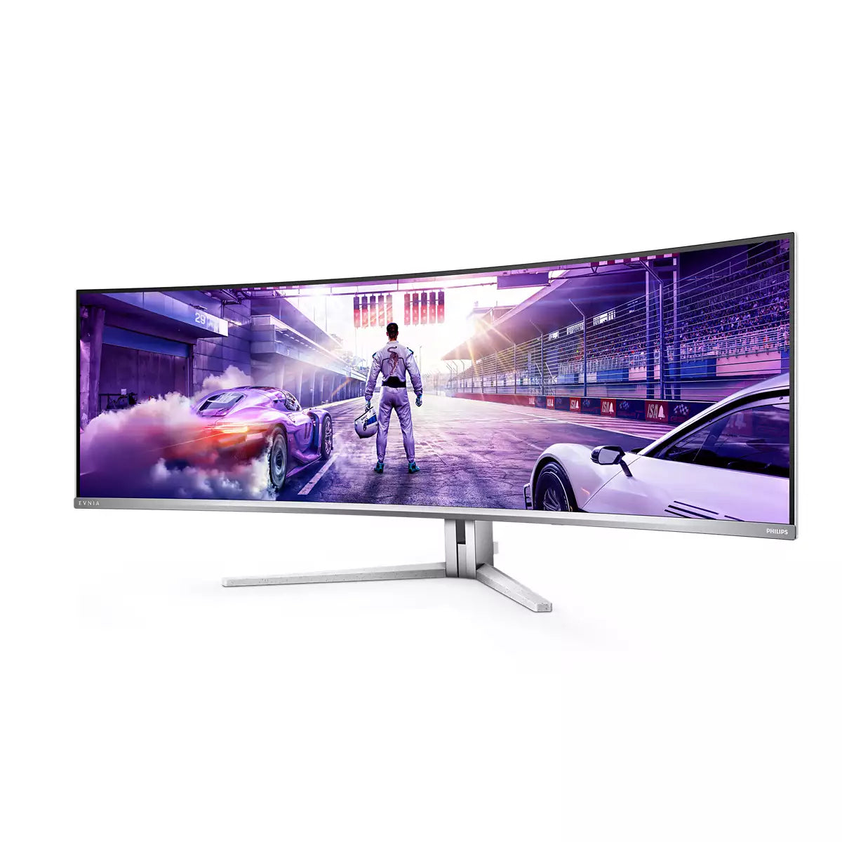 Philips Evnia 8000 49M2C8900L/00 – Monitor, 48,9", 250 cd/m², USB-C, KVM, Lautsprecher, VESA 100 × 100, Weiss