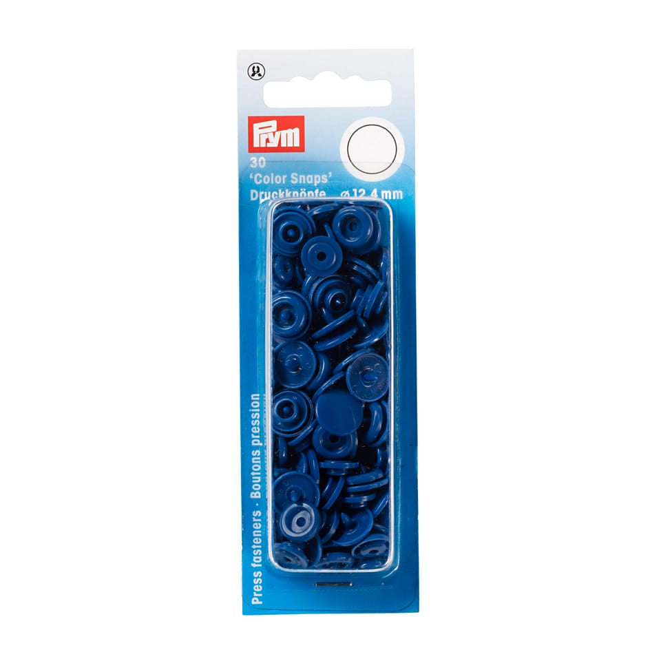 Prym Knöpfe Ø 12,4 mm – Polyoxymethylen, blau, 30 Stück
