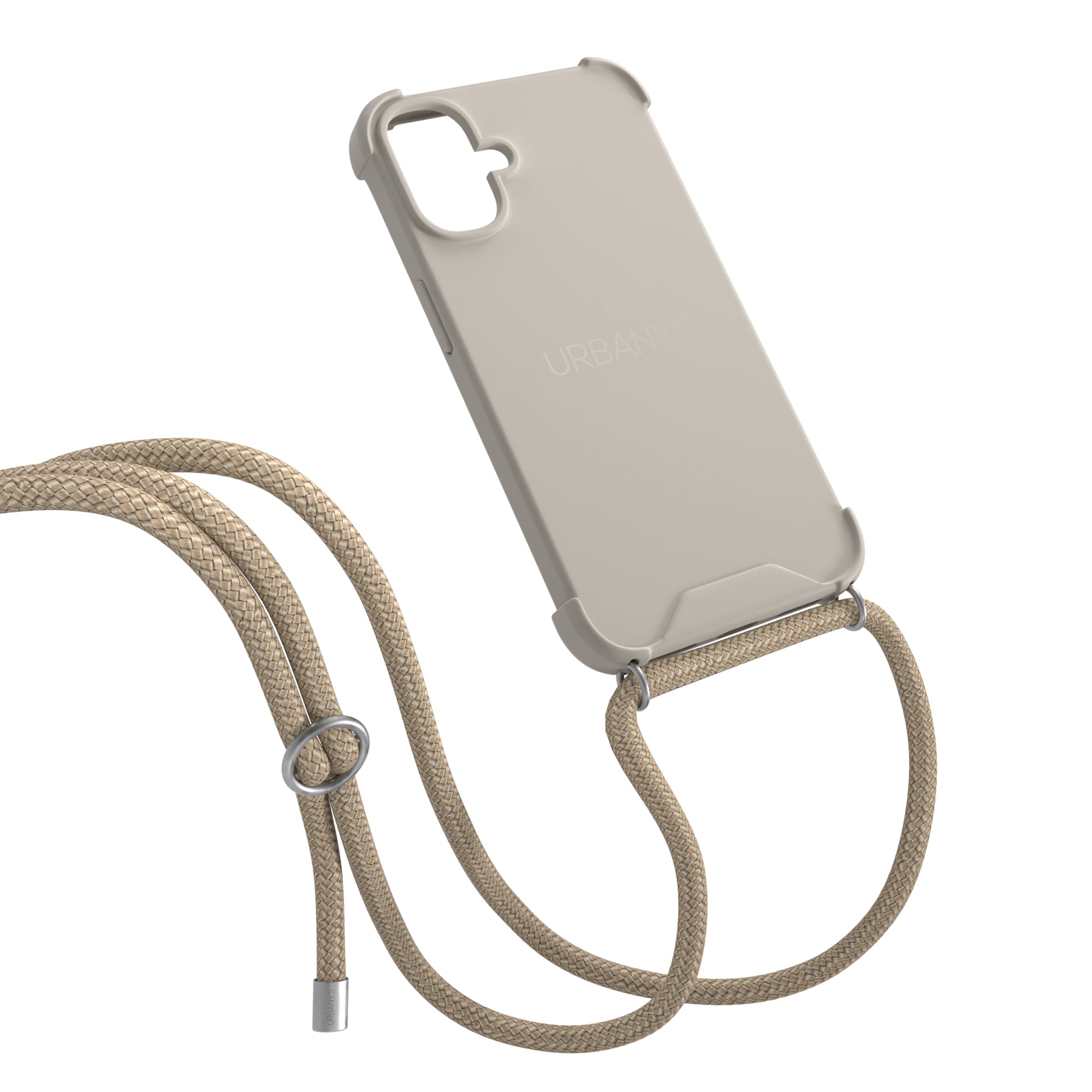 Urbany's Urbanys Beach Beauty Backcover – für Apple iPhone 17 Air, Kunststoff, Beige, Ring, Trageband