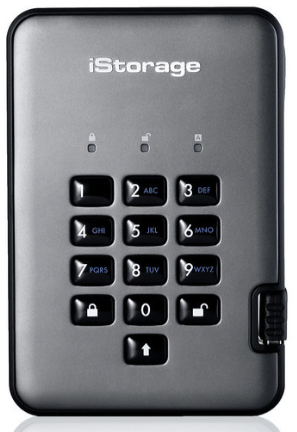 iStorage diskAshur Pro2 4 TB – 2,5" HDD, USB 3.2 Gen 1, AES-XTS 256-Bit, FIPS 140-2 Level 2